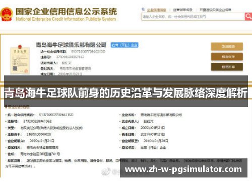 青岛海牛足球队前身的历史沿革与发展脉络深度解析